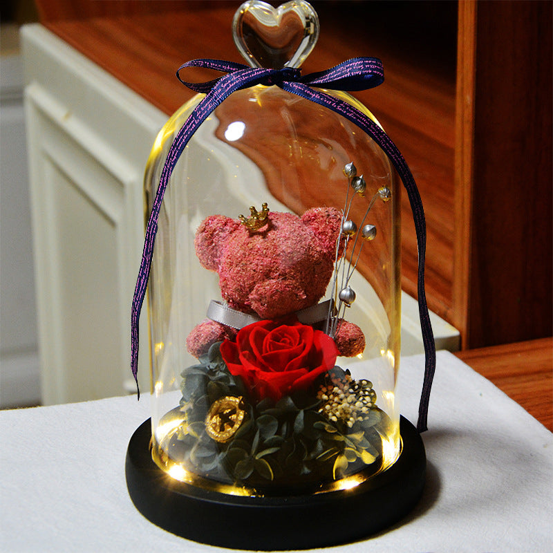 Rose Teddy Bear in Capsule