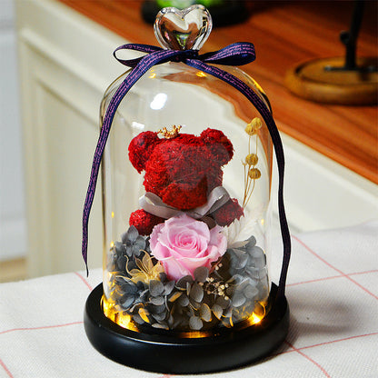 Rose Teddy Bear in Capsule