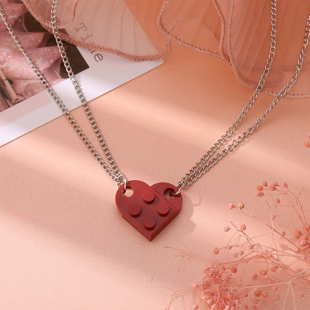 Love Brick Couple Necklace