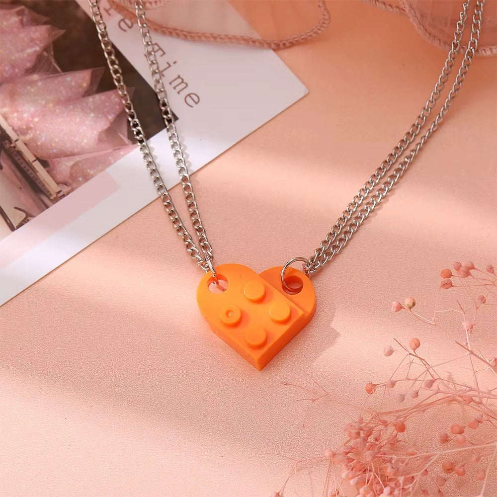 Love Brick Couple Necklace