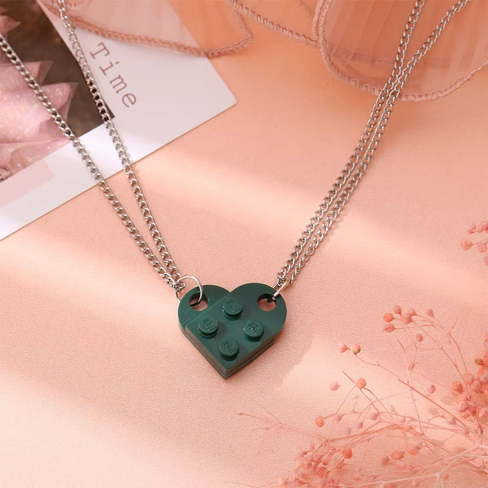 Love Brick Couple Necklace