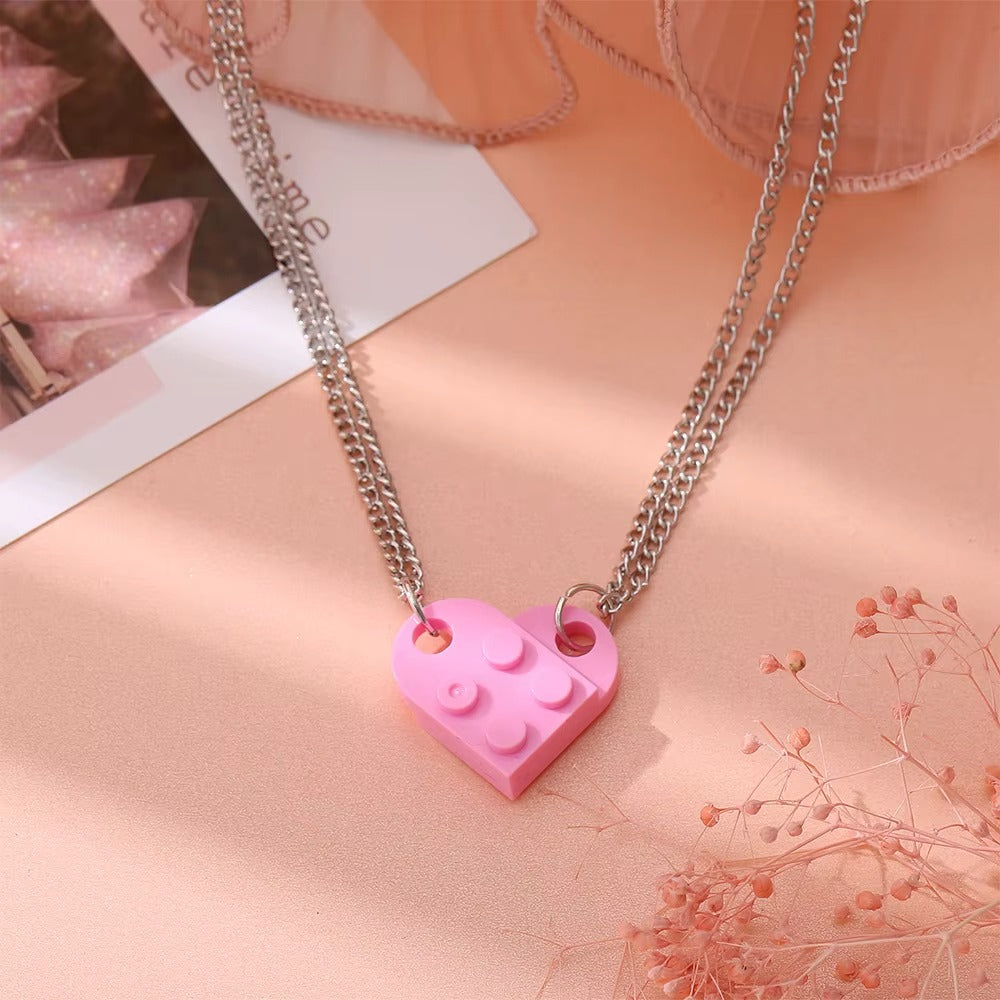 Love Brick Couple Necklace