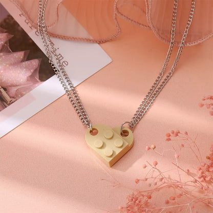 Love Brick Couple Necklace