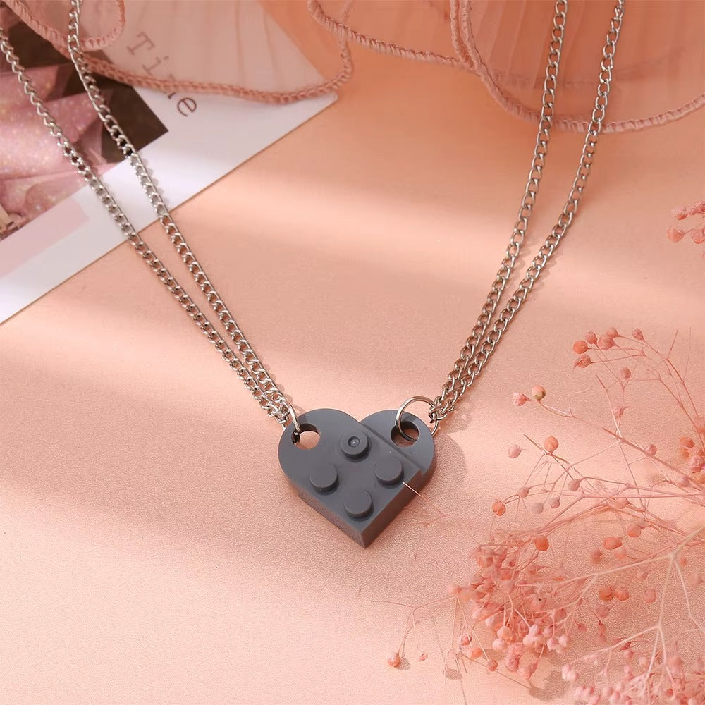 Love Brick Couple Necklace